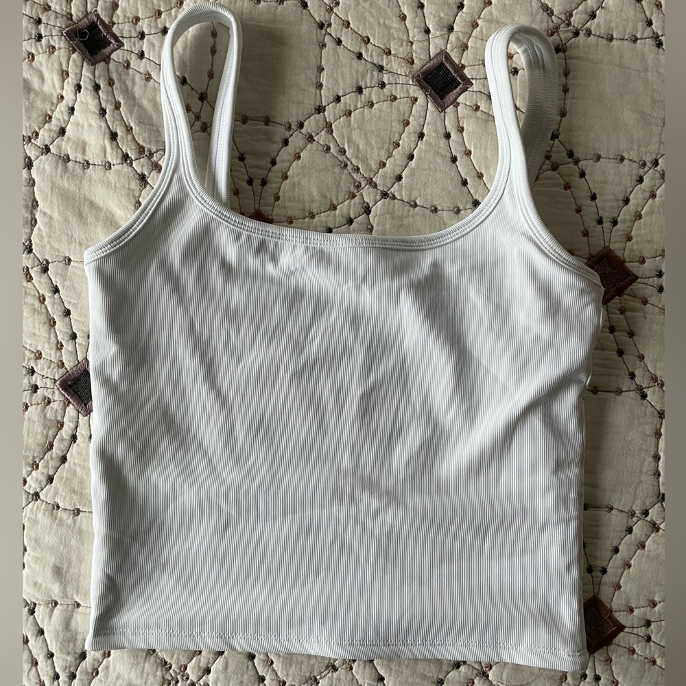 LINC ACTIVE- ribbed tank top, white, size medium